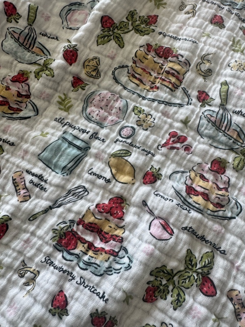 Envogue  strawberry shortcake  apron w/Pink Ties and recipe included!🍓🍰